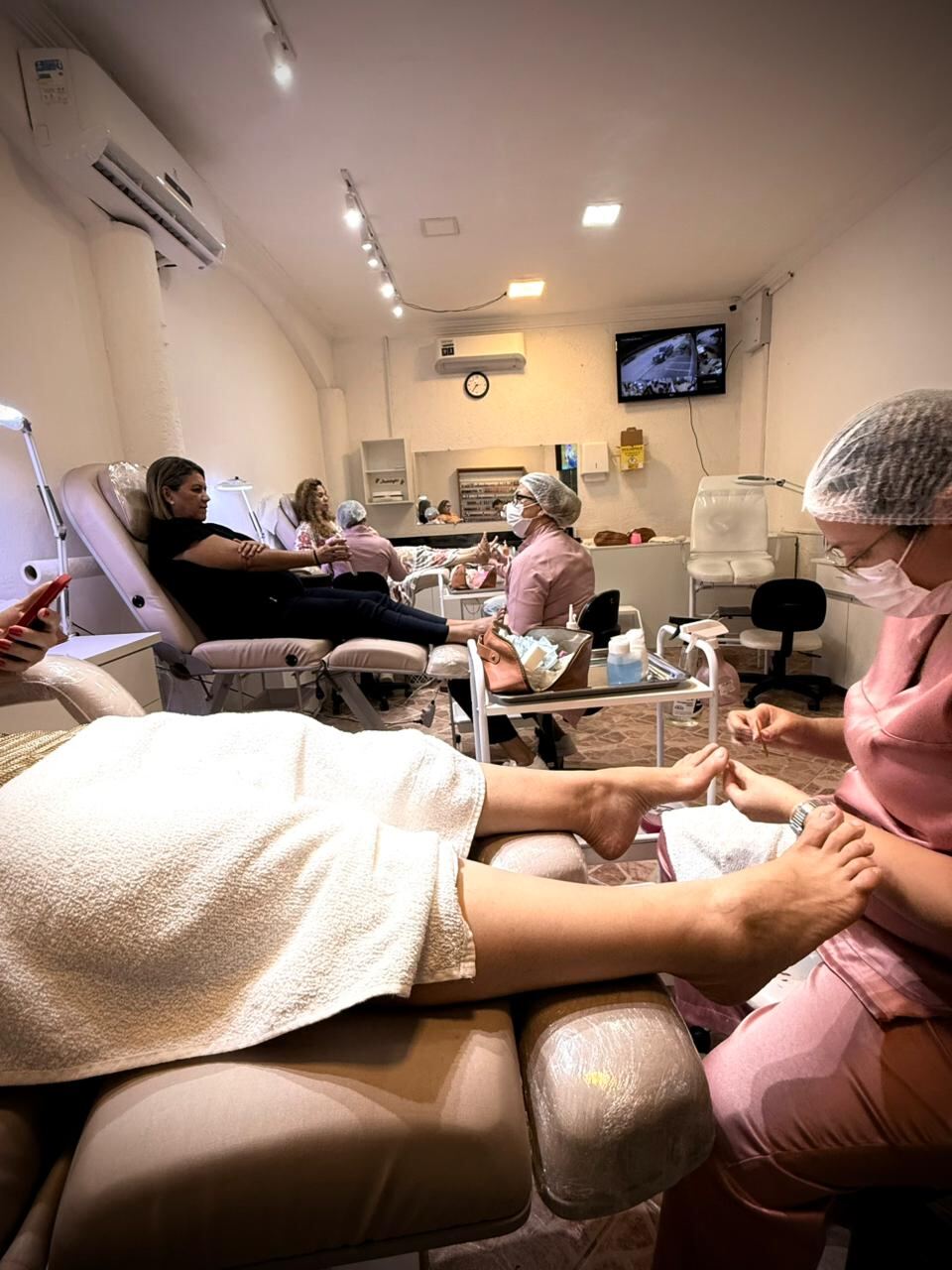 Ambiente da clínica Tay Podologia e Estética